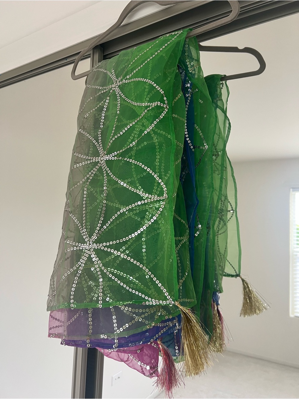 Ombré Sequins Large Embellished Women's Scarf